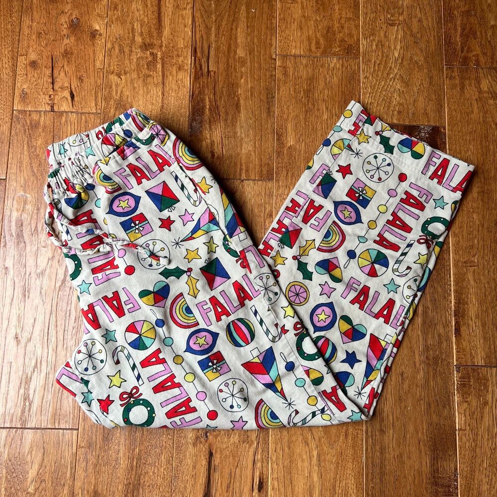 Hanna Andersson Fa La La Flannel Pajama Pants Christmas Unisex XS